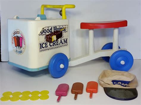 Vintage 1977 Playskool Good Humor Bike Ride On Toy Ice Cream Truck W