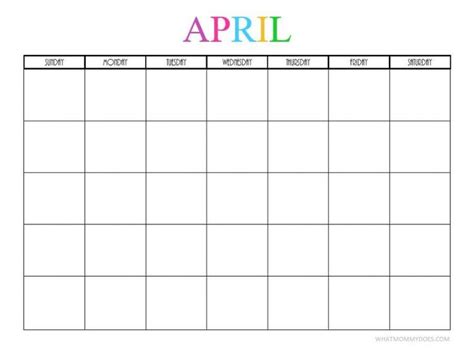 Free Printable Blank Monthly Calendars - 2024, 2025+