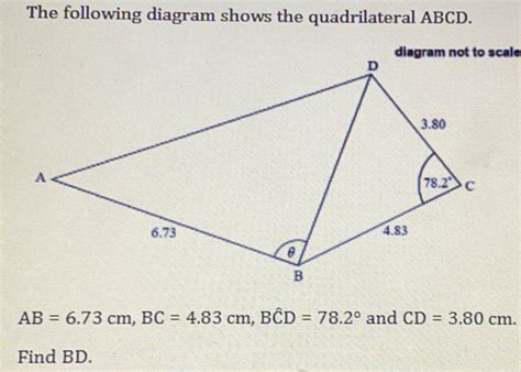 Solved The Following Diagram Shows The Quadrilateral Abcd Diagram Not