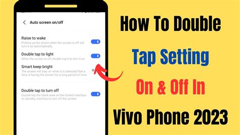 Vivo Y12 Double Tap Screen On Off Vivo Double Tap Setting On And Off