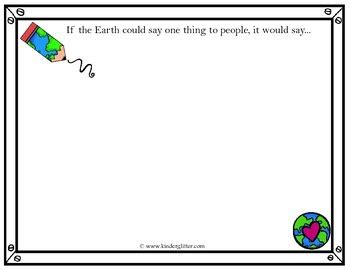 Earth Day Writing Prompt Freebie By Kinder Glitter Tpt