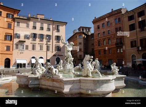 Italy Rome Piazza Navona fountain Stock Photo - Alamy