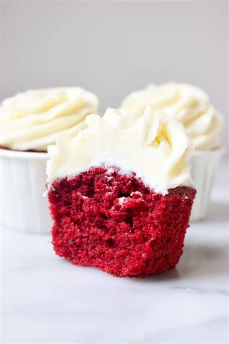 Red Velvet Cupcakes Met Roomkaas Glazuur Patesserie