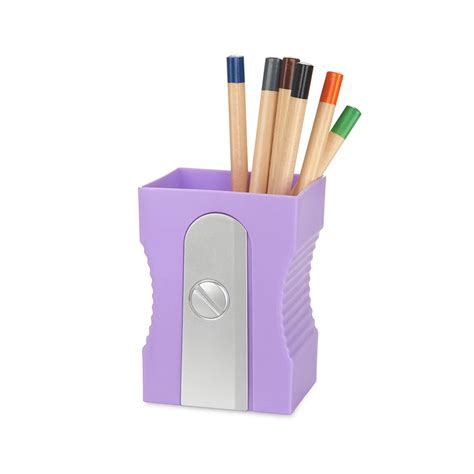 Purple Sharpener Pen Holder Red Candy