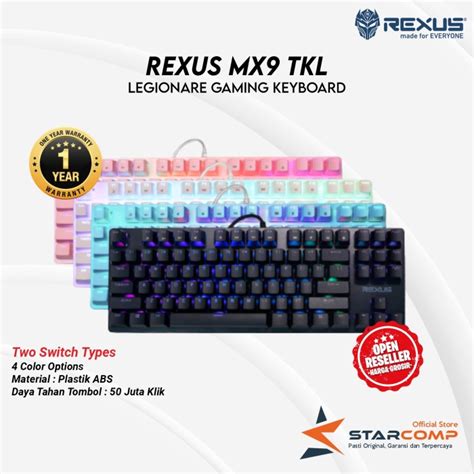 Jual Rexus Mx Tkl Keyboard Gaming Mechanical Legionare Mx Tkl Rgb