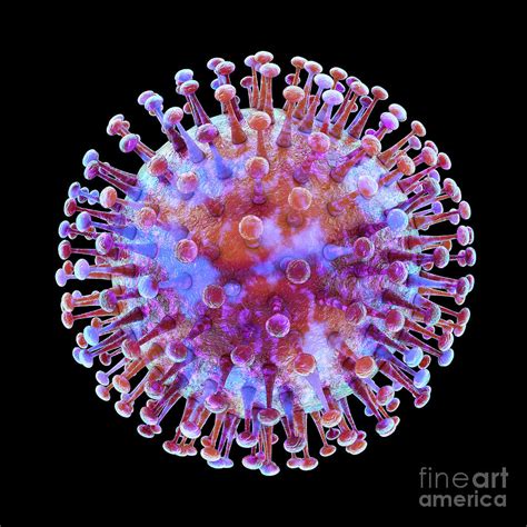 Virus Particle Photograph By Kateryna Konscience Photo Library Fine