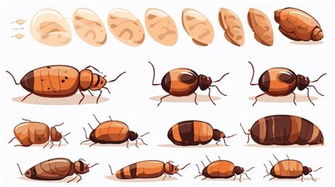 Life Cycle Of Bed Bug Illustrated Diagram Premium AI Generated Vector