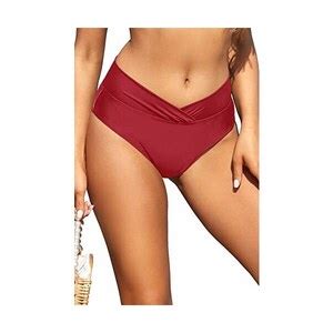 Shekini Donna Bikini Fondo Classico Costumi Da Bagno Briefs Nero A Vita