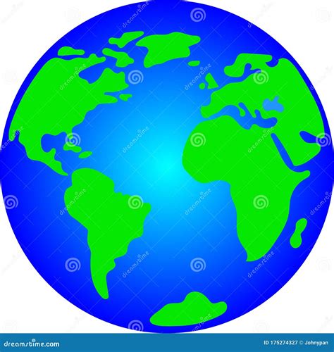 Earth Globe in Vector Illustration with Planet, Continents Stock Vector ...