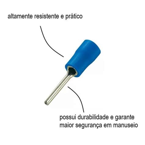 Terminal Pino Pr Isolado Azul Hellermanntyton Na Ferpam