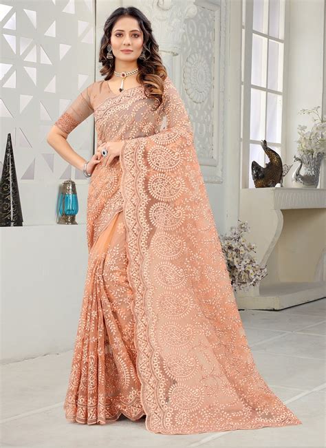 Peach Colour Saree Atelier Yuwa Ciao Jp