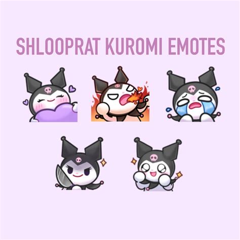 Kuromi Emote Set Shlooprats Ko Fi Shop Ko Fi ️ Where Creators Get