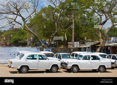 Ambassador Taxicabs In Mamallapuram South India Stock Photo Alamy