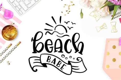 Beach Babe SVG DXF PNG EPS By TheBlackCatPrints TheHungryJPEG