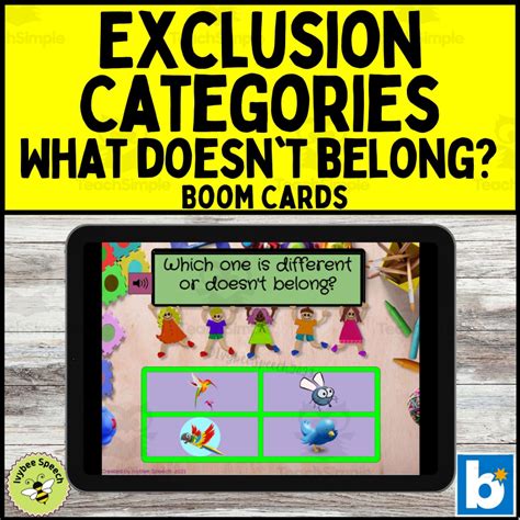 Exclusion Categories What Doesn T Belong Boom Cards By Teach Simple