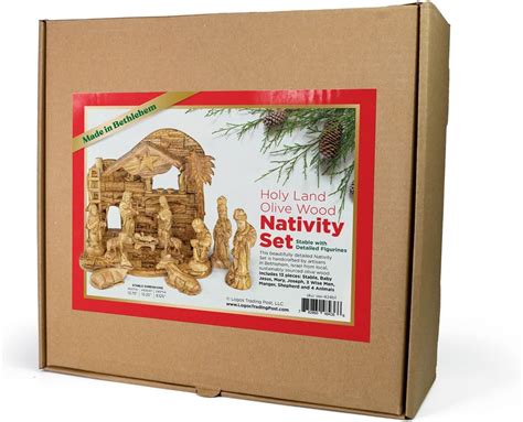 Buy Olive Wood Nativity Set From Bethlehem Intricately Hand Carved