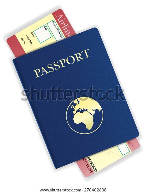 Passport Airline Ticket Vector Illustration Isolated Vector De Stock