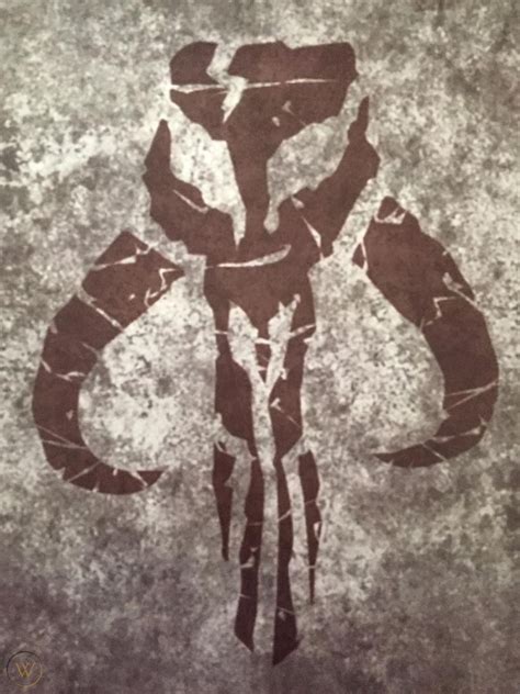 Boba Fett. Mandalorian Symbol Art Poster. Star Wars. 11x17 | #1781203106