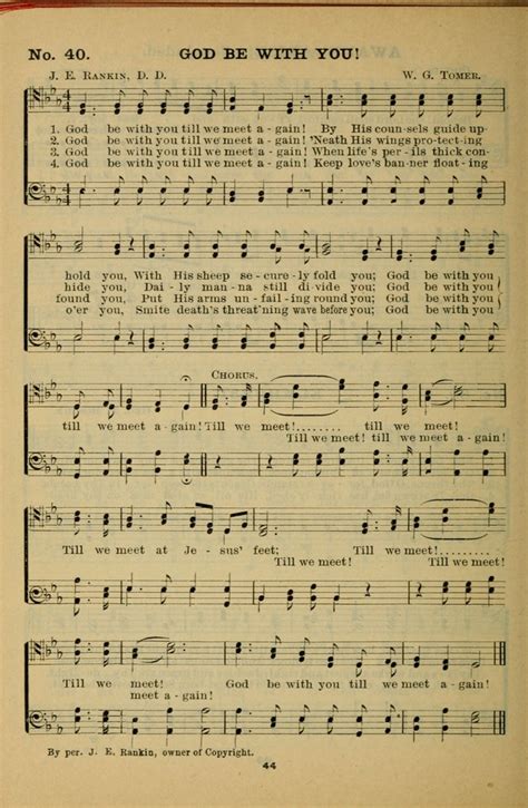 Gospel Hymn Selections For Male Voices For Use In Colleges Y M C A S Y P Societies Etc