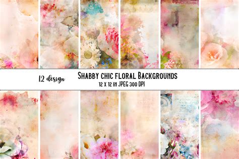 Shabby Chic Background Digital Ephemera Graphic By DreanArtDesign