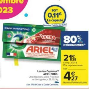 Anti Crise Fr Lessive En Capsules ARIEL Chez Carrefour 08 09 10 09