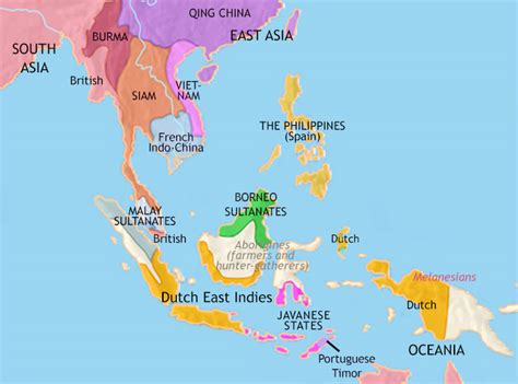 Colonial Map Of Asia