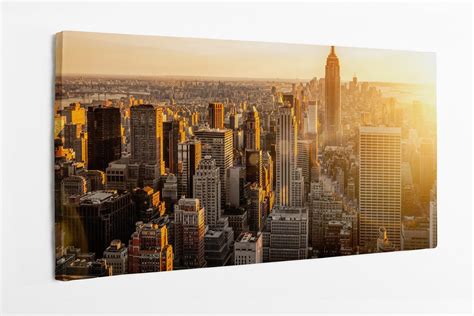 Obraz Na P Tnie Homeprint New York Miasto Z Lotu Ptaka Panorama