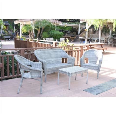 Jeco Clark Resin Wicker Patio Chair In Gray Set Of 2 1 Pick N Save