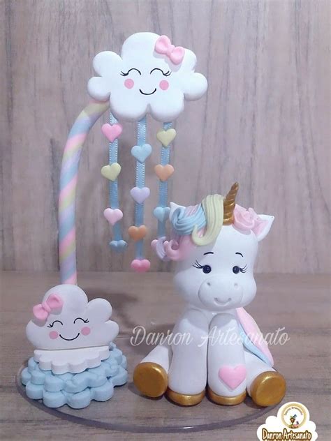 Topo de bolo Unicórnio Unicorn Birthday Cake First Birthday Cakes