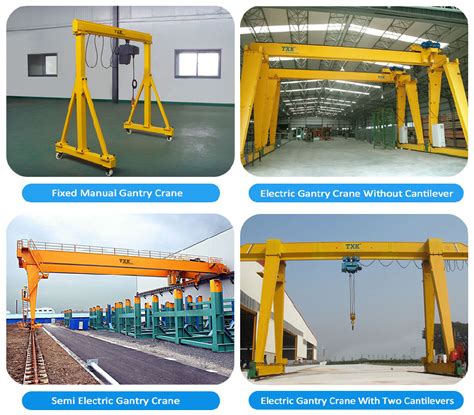 China Txk Mini Adjustable Manual Mobile Gantry Crane Ton China