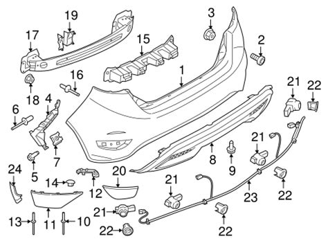 Bumper Components Rear For 2014 Ford Fiesta OEM Parts Online