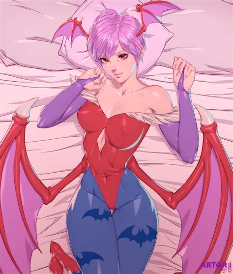 Rule 34 1girls 2021 Arttoru Bat Print Blue Pantyhose Capcom Clothing Darkstalkers Erect