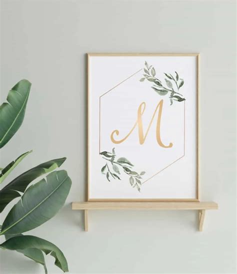 Free Printable Monogram Wall Art DIY Home Decor