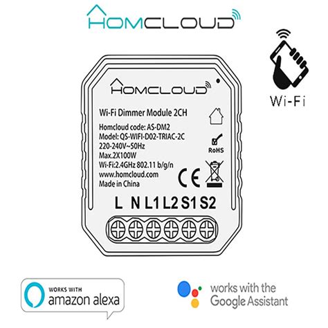 Modulo Interruttore Intelligente Wi Fi Canali Da Incasso Homcloud