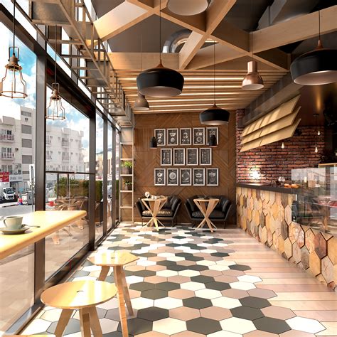 (Breakfast cafe design) Дизайн интерьера кафе on Behance