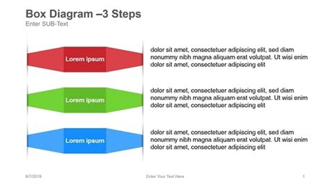 Box Diagram-3 Steps Horizontal sections 2 fold