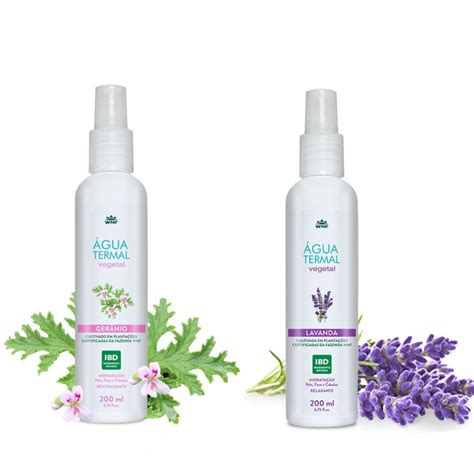 Kit 2 Água Termal de Gerânio e Lavanda 200ml wnf Submarino