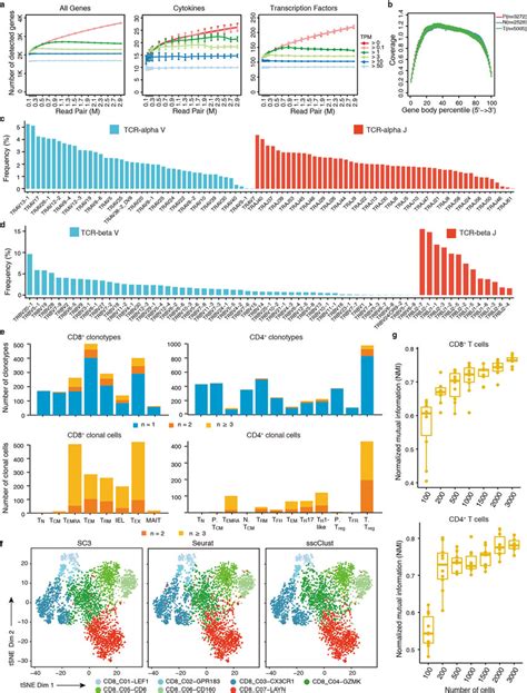 Basic Information Of The Single T Cell Rna Seq Data A Saturation