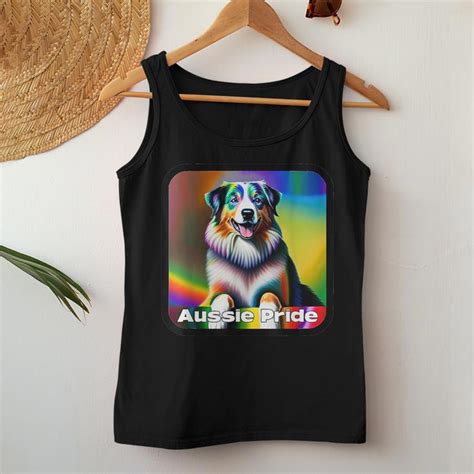 Australian Shepherd Lgbtq Gay Aussie Pride Month Rainbow Women Tank Top Mazezy