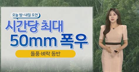 날씨 시간당 50㎜ 이상 매우 세찬 장맛비전국 곳곳 호우주의보