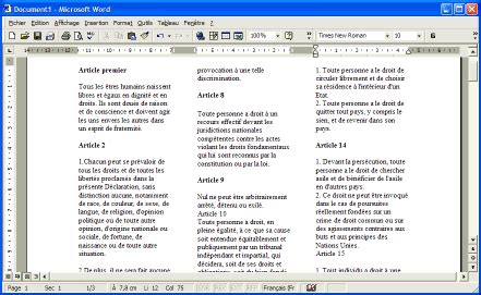 Disposez Votre Texte En Colonnes Word