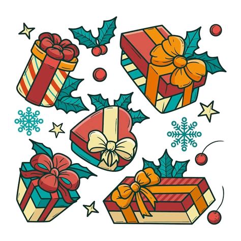 Free Vector Hand Drawn Christmas Gift Collection