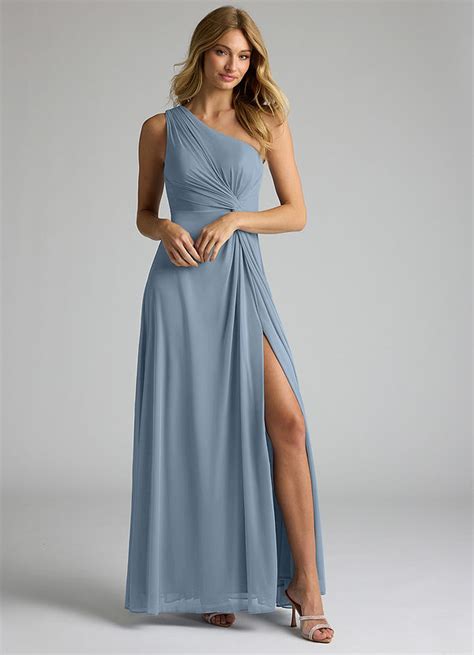 Azazie Brooke Dusty Blue Bridesmaid Dresses Azazie Ca