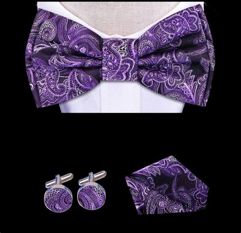 Feather Bow Ties Silk Bow Ties Mens Bow Ties Purple Bow Tie Purple