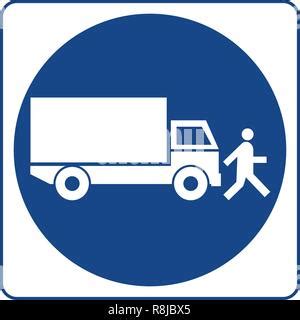 Safety sign. Information mandatory symbol in blue circle isolated on ... 