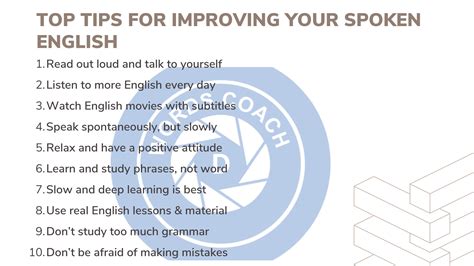 10 TOP TIPS FOR IMPROVING YOUR SPOKEN ENGLISH Word Coach