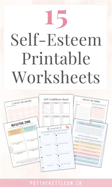 15 Self Esteem Worksheets To Practice Self Love Artofit