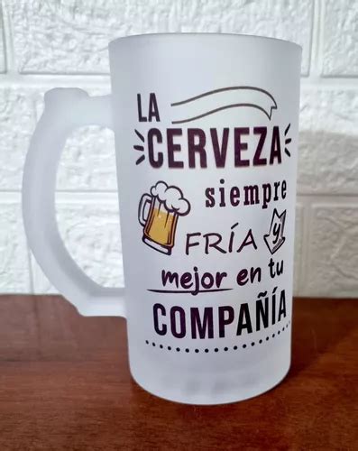 Jarra De Vidrio Para Cerveza Con Frases Personalizadas Meses Sin