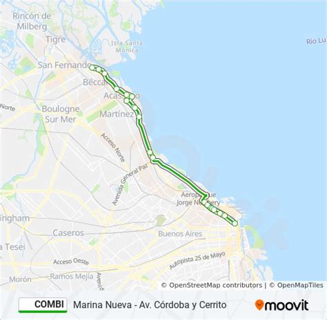 Ruta Combi Horarios Paradas Y Mapas Retiro Marina Nueva Actualizado