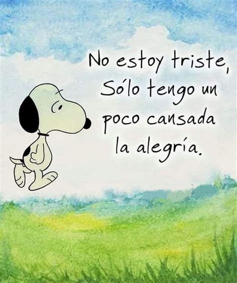 No estoy triste Sólo tengo un poco cansada la alegría Frases